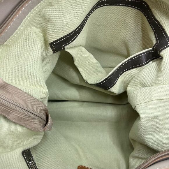 Lidu Striped Leather Tote Shoulder Bag Brown Tan Purse | Made in Ethiopia - Picture 7 of 11